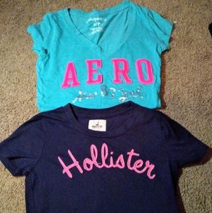 Hollister/Aeropostale graphic tees